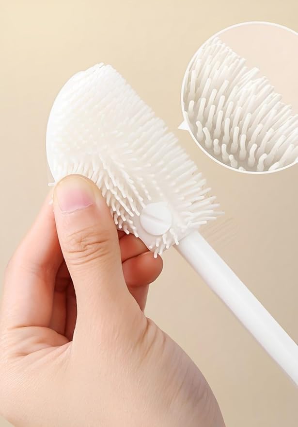 Multifunctional Silicone Bottle Cleaning Brush - Long Handle | Soft Bristles | Easy Cleaning Tool PACK OF 2